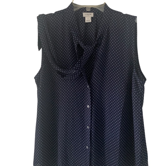 J. Crew Tops J Crew Womens Tops Up Sleeveless Blue White Blouse